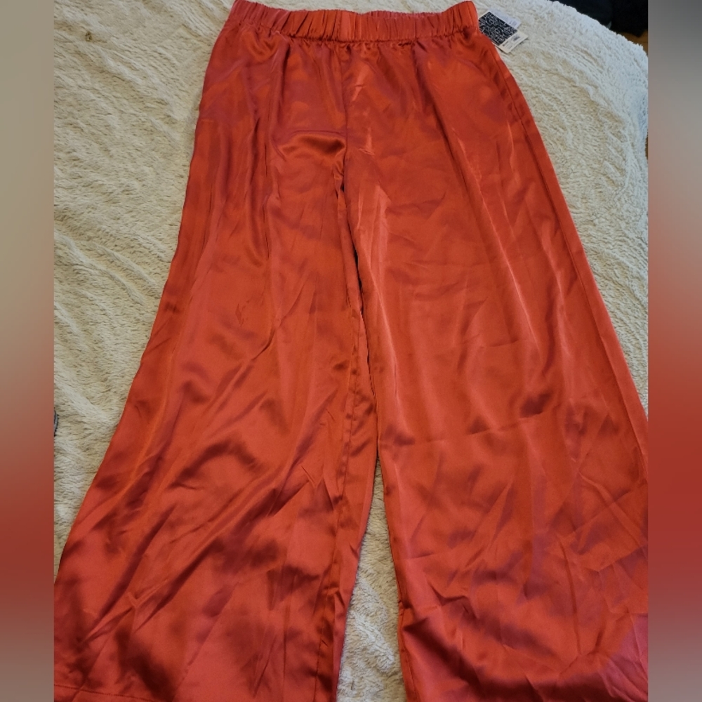 Sammy B Pull-On Wide Leg Pant- Orange